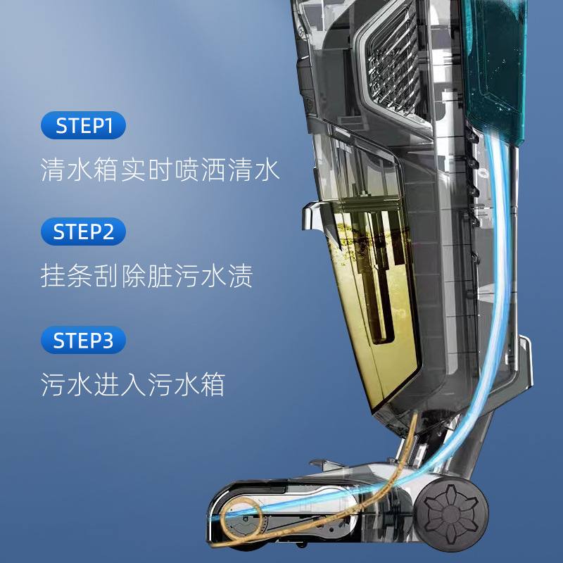 OEM Home Cordless Floor Scrubber with Voice Prompt image 2