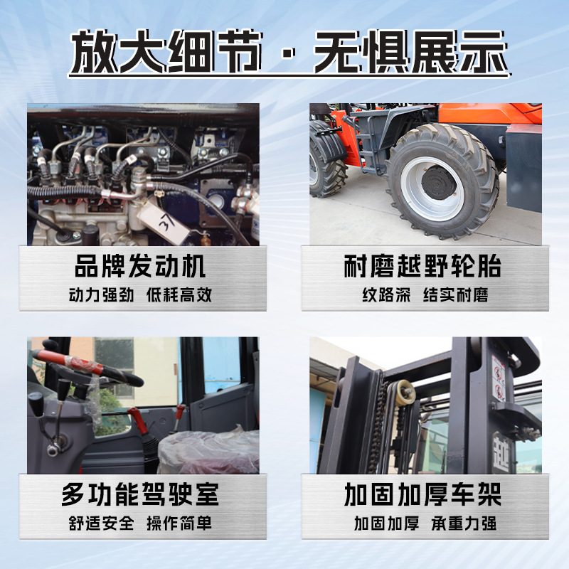Rough-Terrain Forklift with Clamp image 2